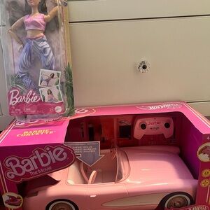 Barbie Movie Doll with Pink Convertible Car